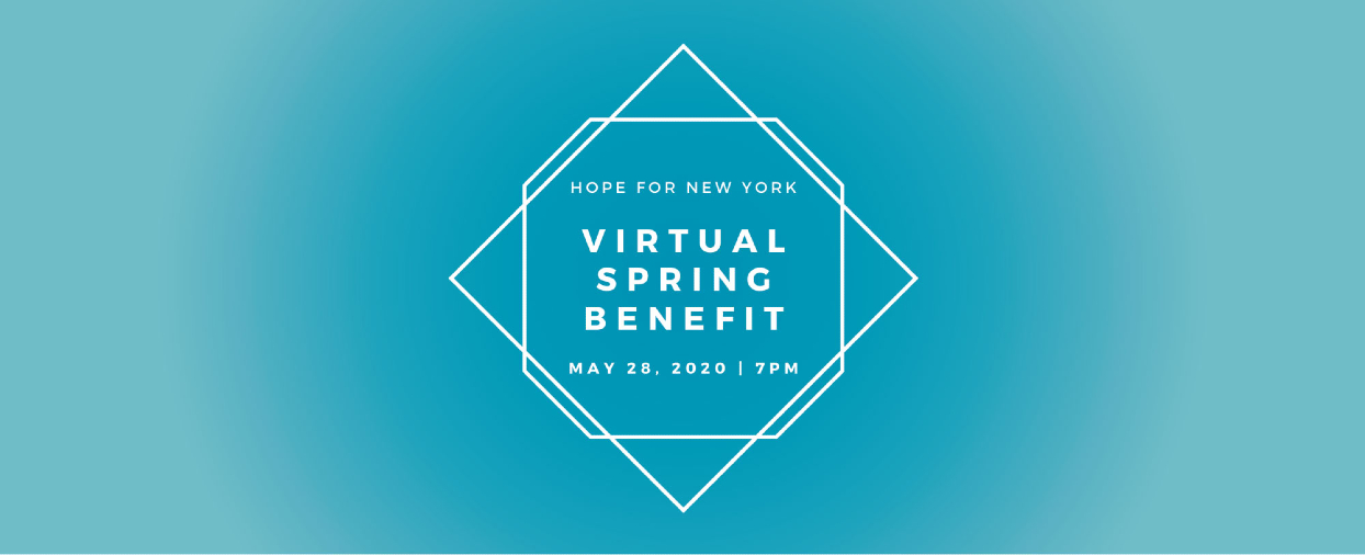 Aqua-marine Virtual Spring Benefit banner with circular gradient