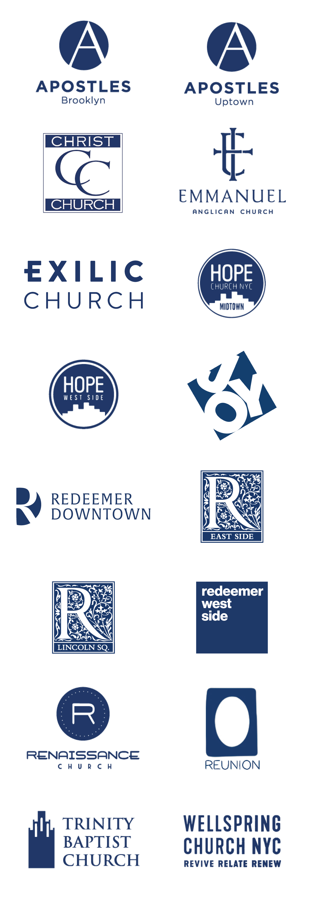 Church partner logos