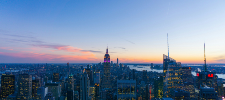 NYC aerial skyline
