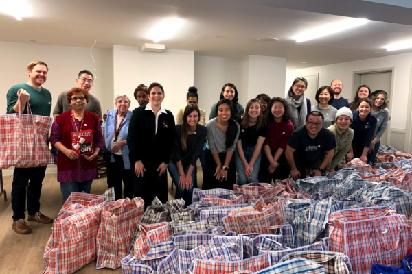 HFNY staff volunteering at The Salvation Army